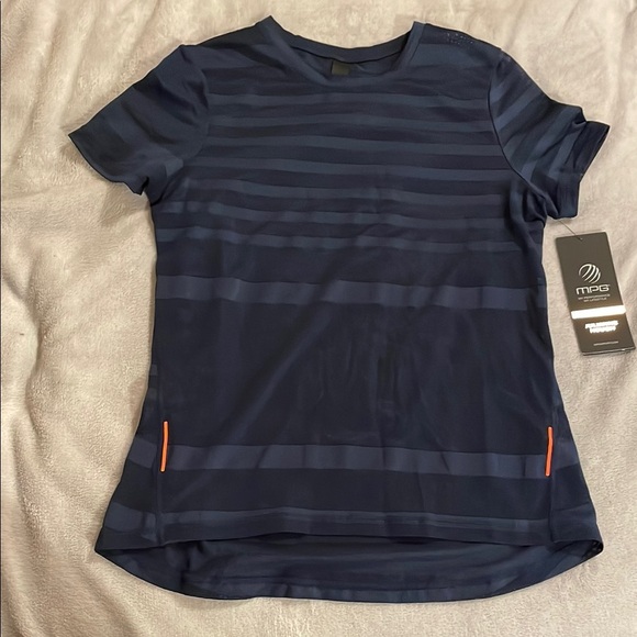 MPG Tops - MPG Blue Relaxed Fit Short Sleeve Tee